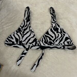 Zebra print bikini top